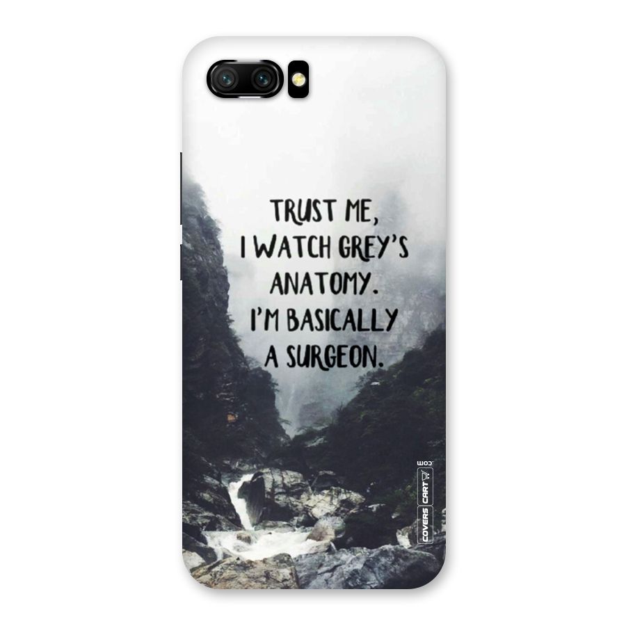 I Am A Surgeon Back Case for Honor 10