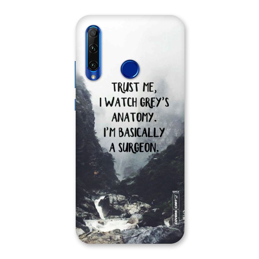I Am A Surgeon Back Case for Honor 20i