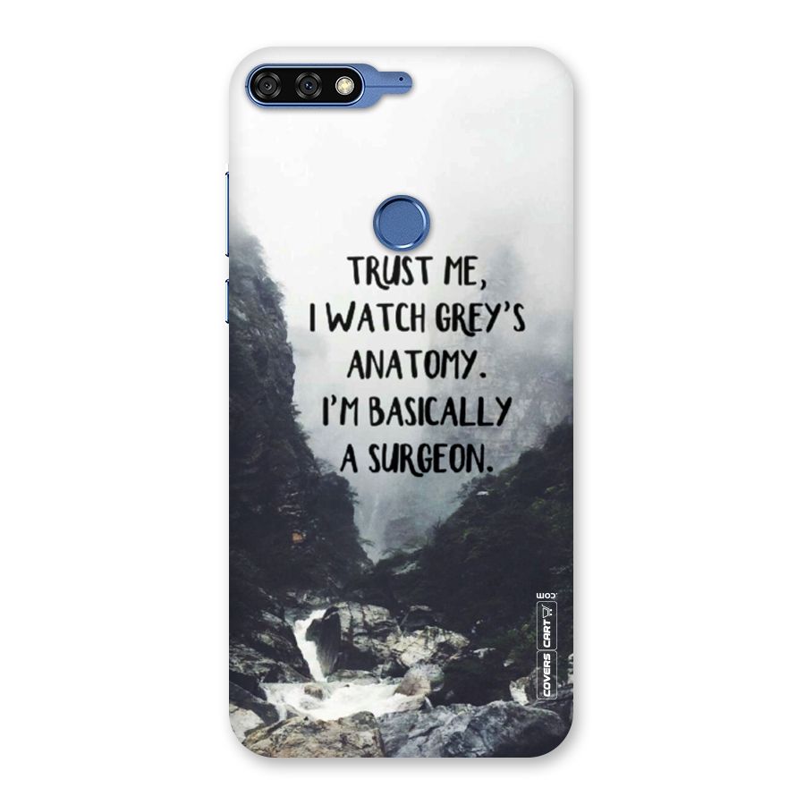 I Am A Surgeon Back Case for Honor 7C