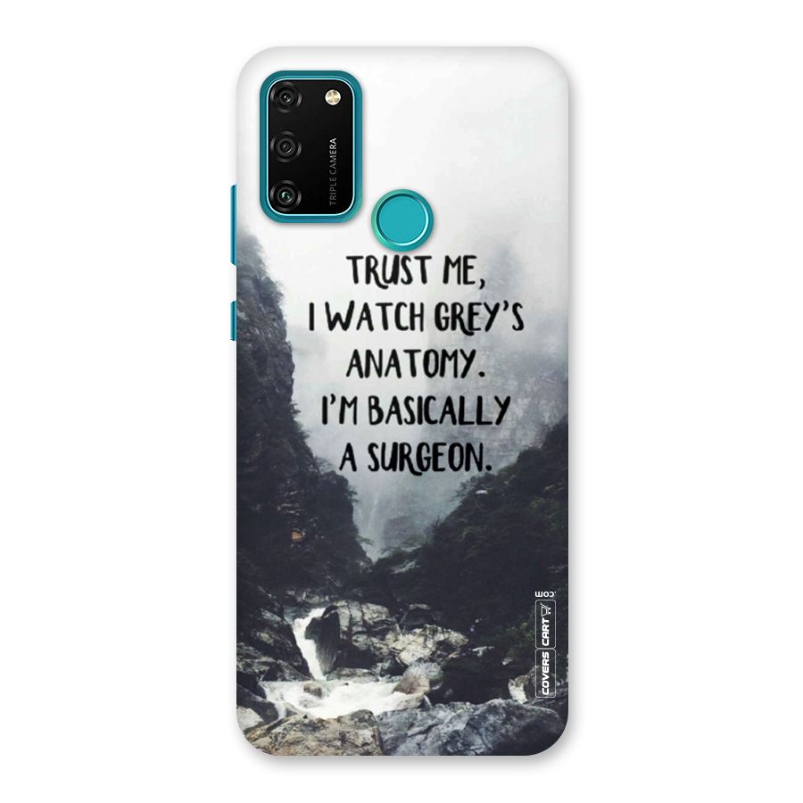 I Am A Surgeon Back Case for Honor 9A