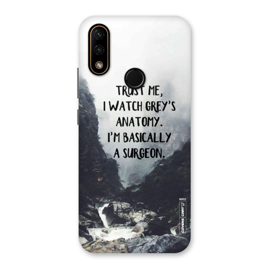 I Am A Surgeon Back Case for Lenovo A6 Note
