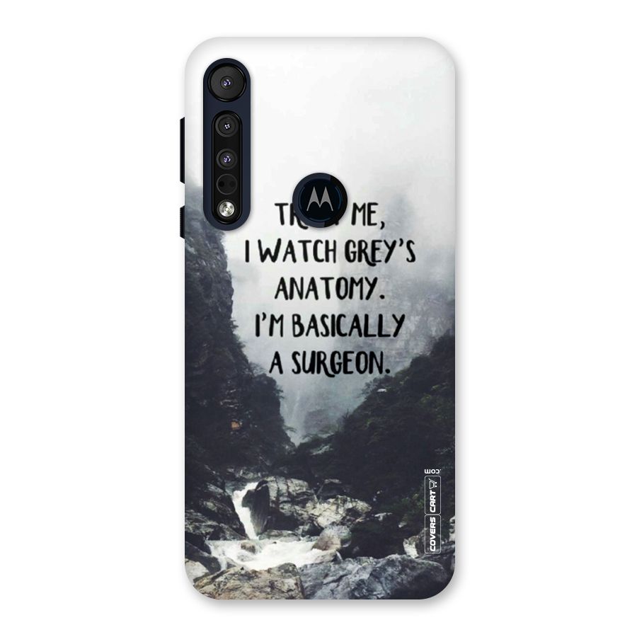 I Am A Surgeon Back Case for Motorola One Macro