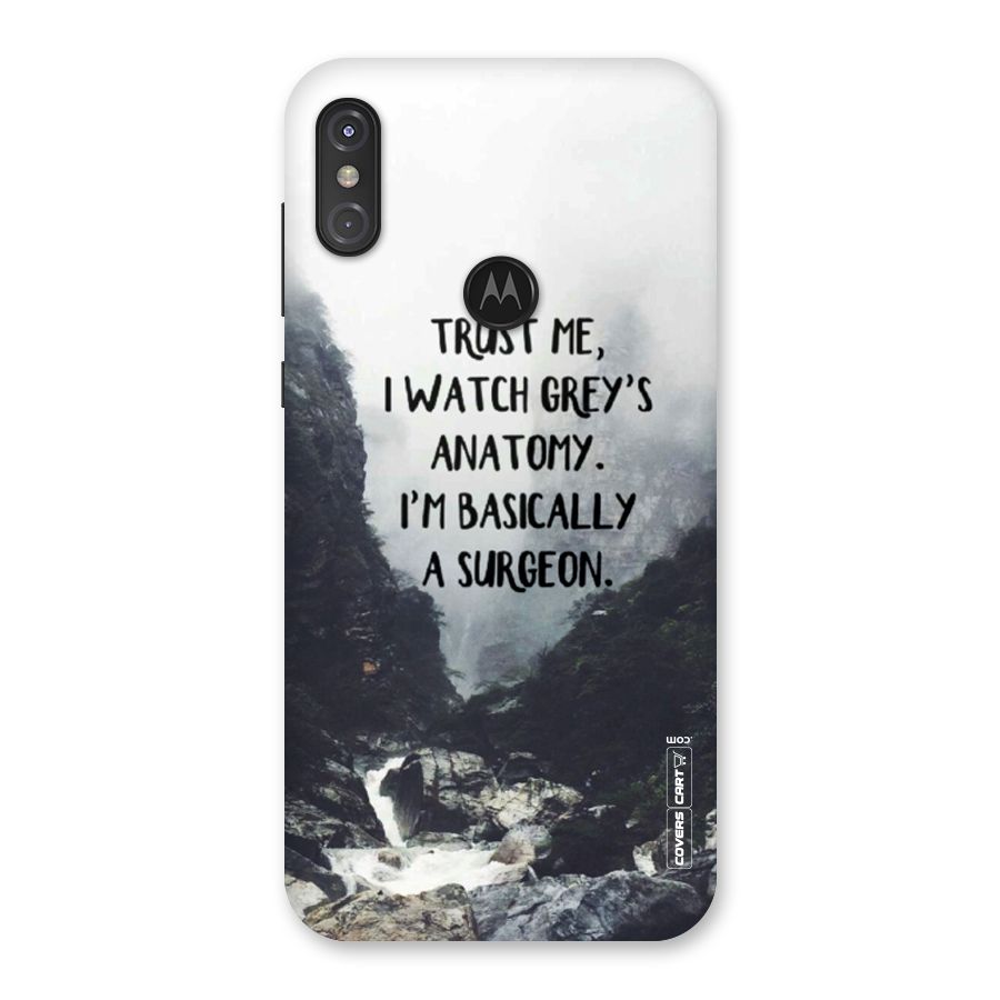 I Am A Surgeon Back Case for Motorola One Power