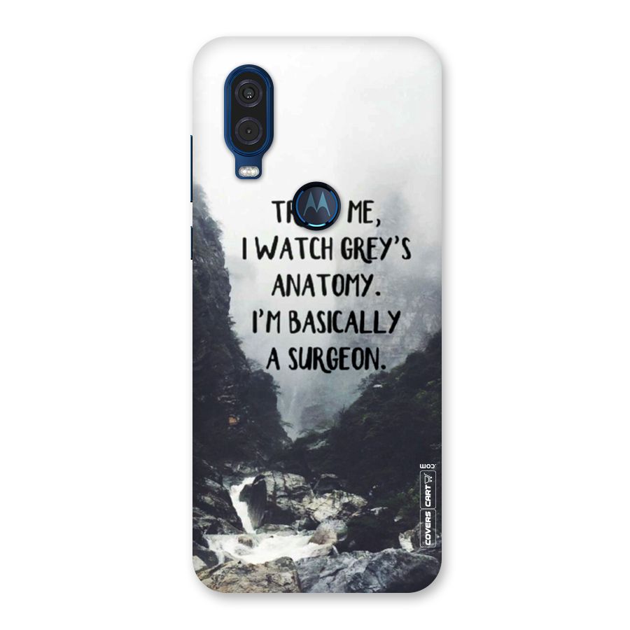 I Am A Surgeon Back Case for Motorola One Vision
