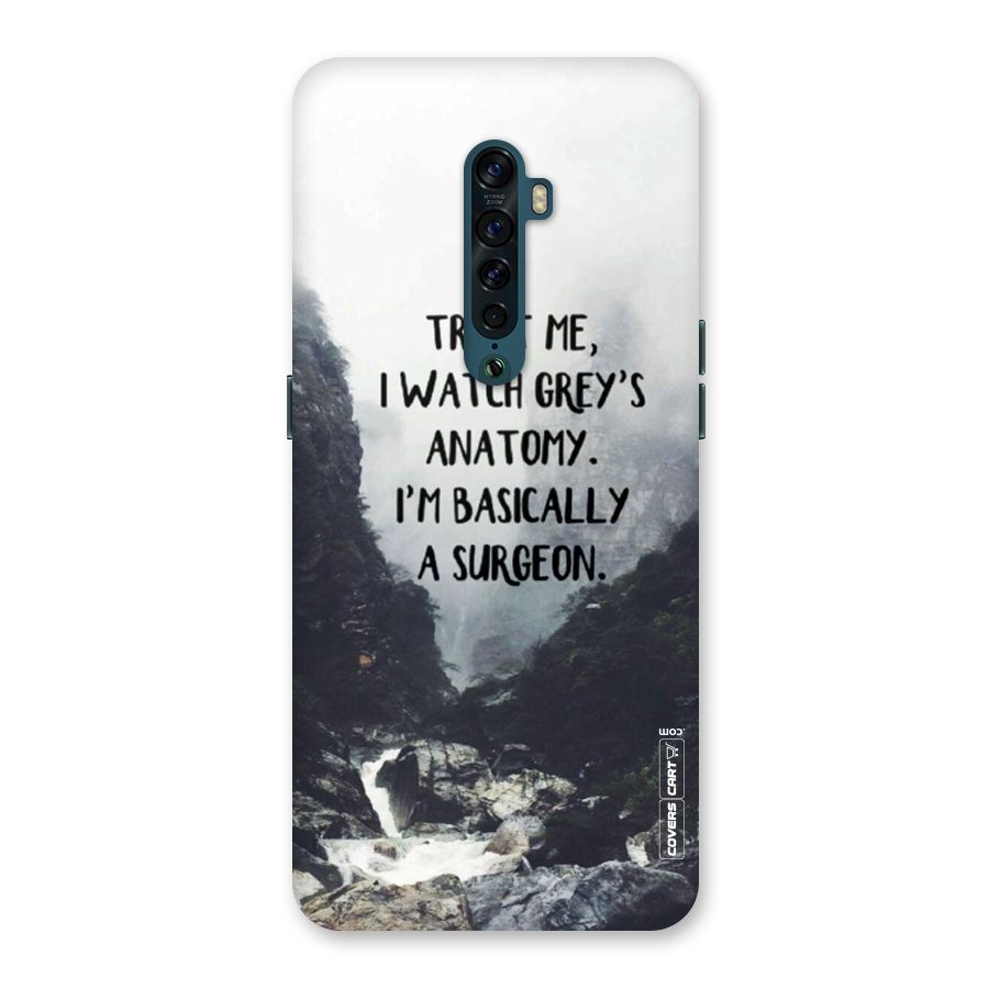I Am A Surgeon Back Case for Oppo Reno2