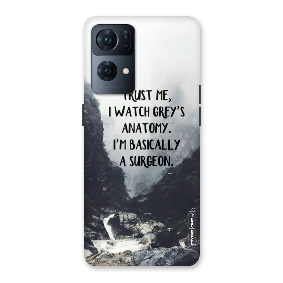 I Am A Surgeon Back Case for Oppo Reno7 Pro 5G
