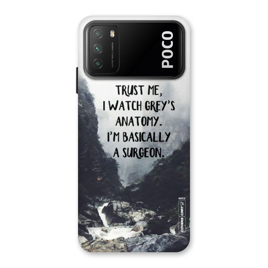 I Am A Surgeon Back Case for Poco M3