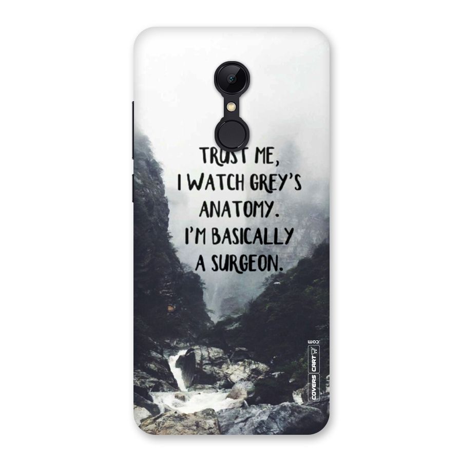 I Am A Surgeon Back Case for Redmi 5