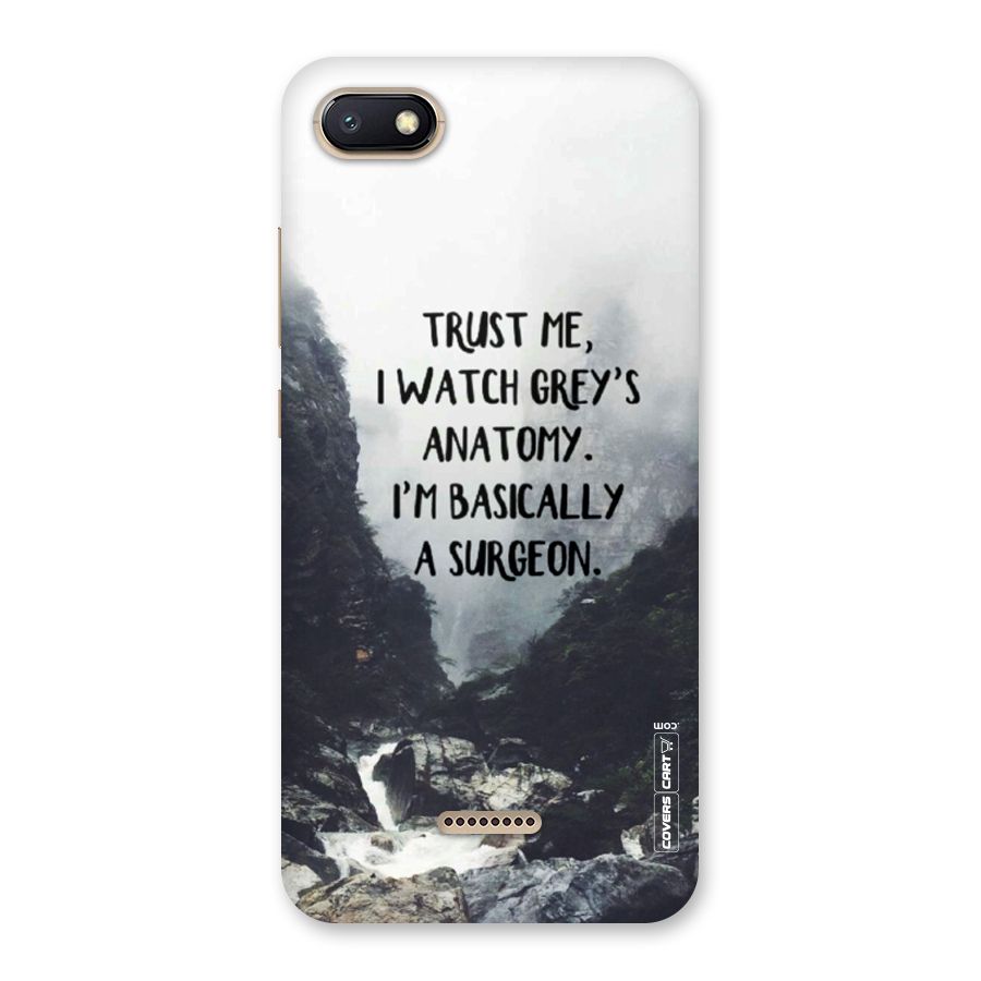 I Am A Surgeon Back Case for Redmi 6A