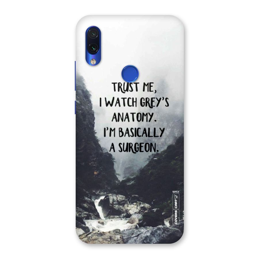 I Am A Surgeon Back Case for Redmi Note 7