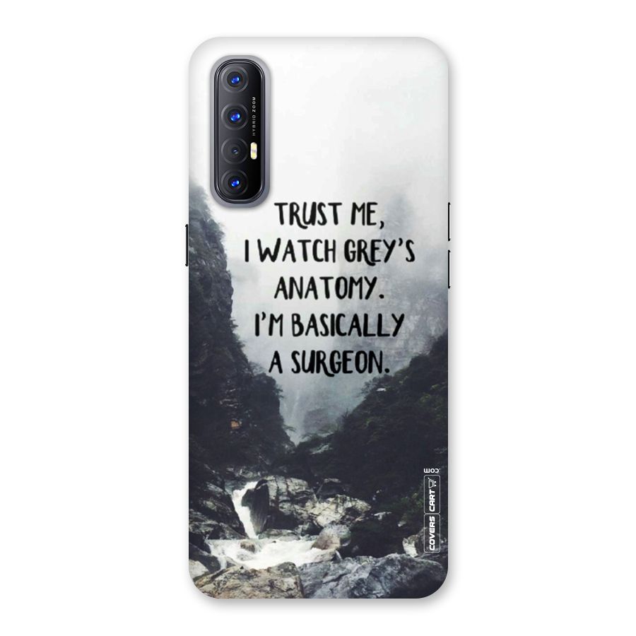I Am A Surgeon Back Case for Reno3 Pro