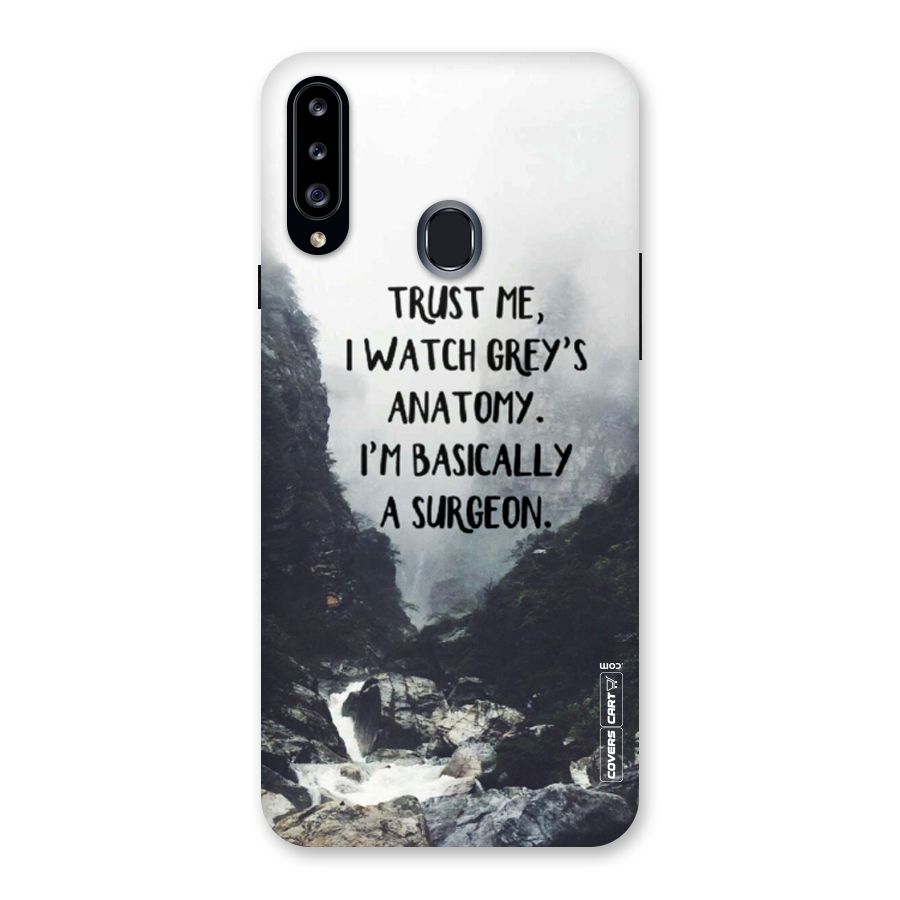 I Am A Surgeon Back Case for Samsung Galaxy A20s