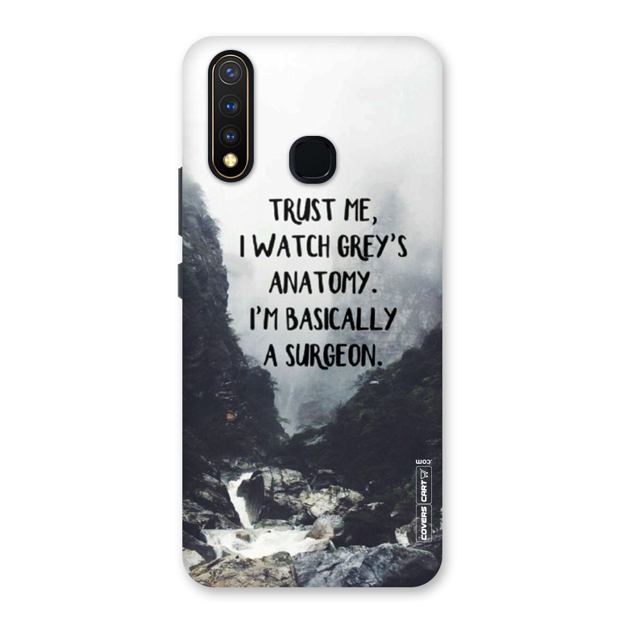 I Am A Surgeon Back Case for Vivo U20