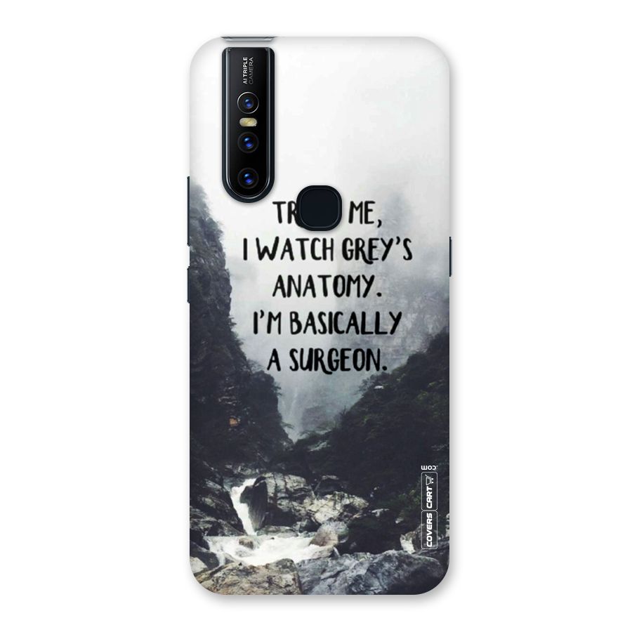 I Am A Surgeon Back Case for Vivo V15