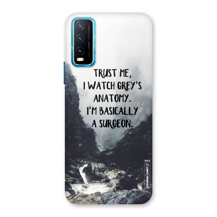 I Am A Surgeon Back Case for Vivo Y20A