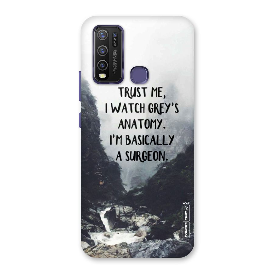 I Am A Surgeon Back Case for Vivo Y30