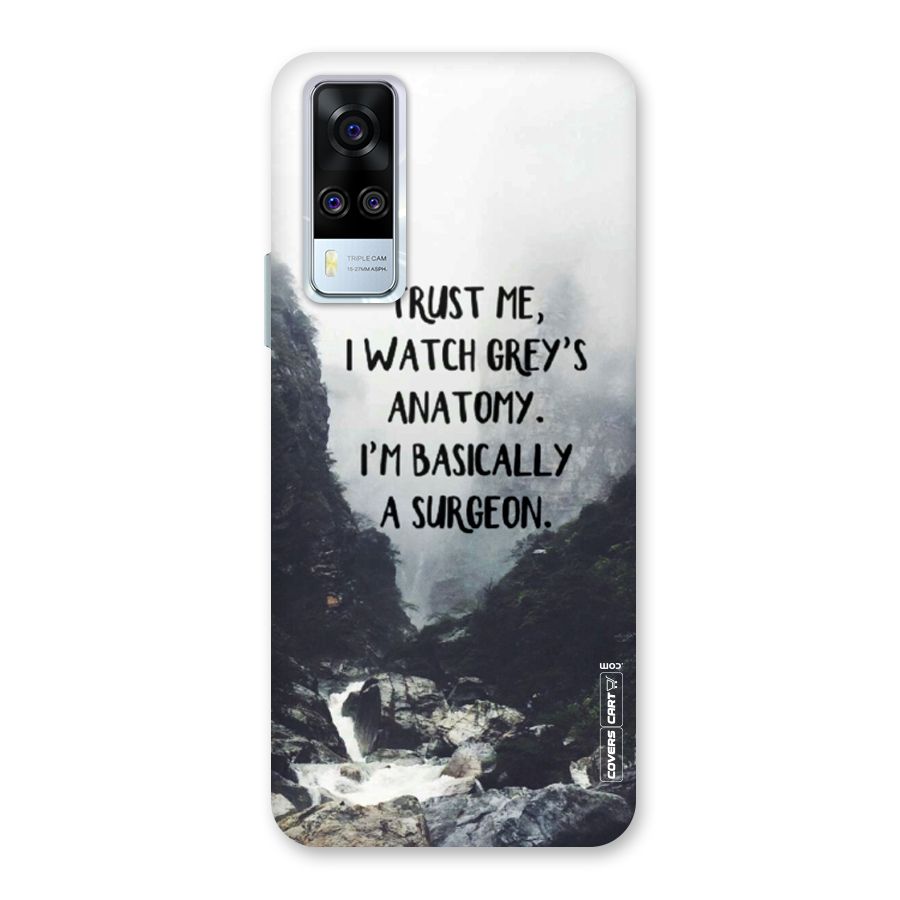 I Am A Surgeon Back Case for Vivo Y31
