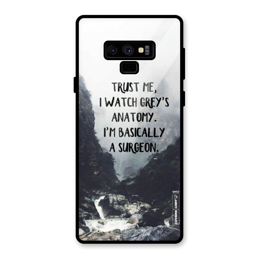 I Am A Surgeon Glass Back Case for Galaxy Note 9