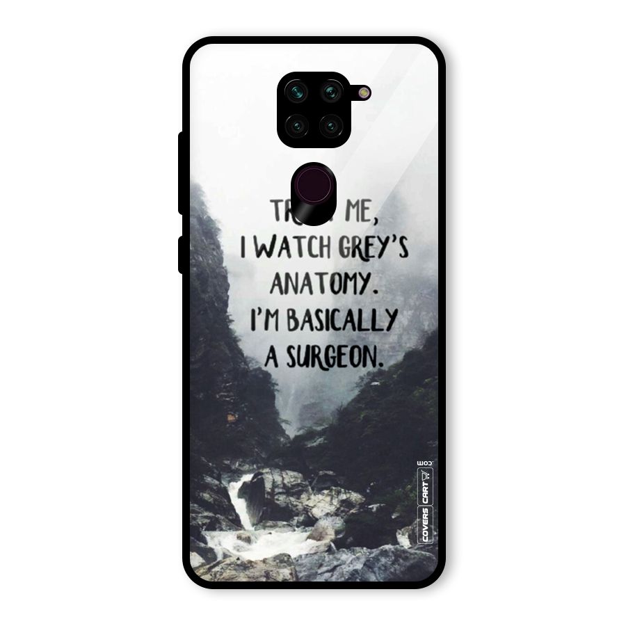 I Am A Surgeon Glass Back Case for Redmi Note 9
