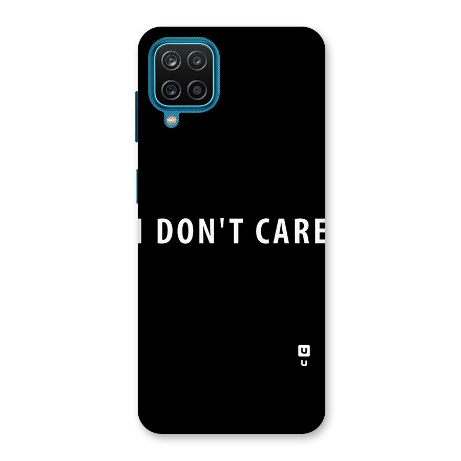 I Dont Care Typography Back Case for Galaxy M12
