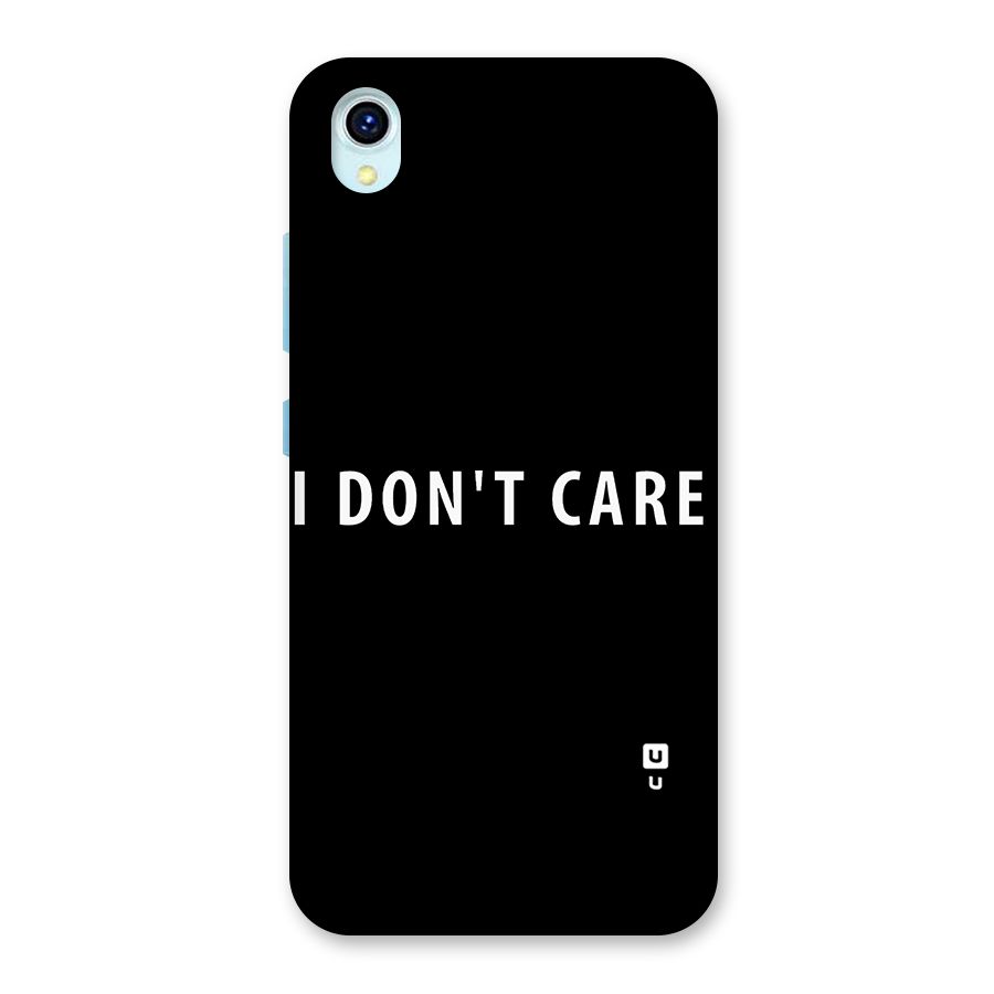 I Dont Care Typography Back Case for Vivo Y1s