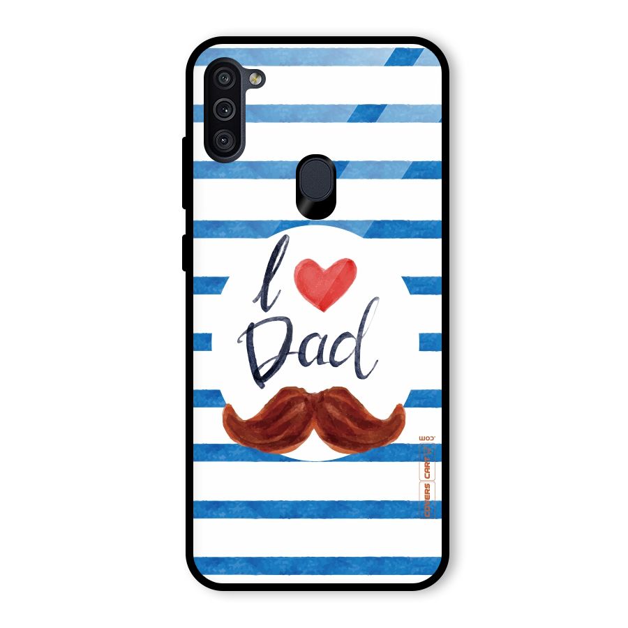 I Love Dad Glass Back Case for Galaxy M11