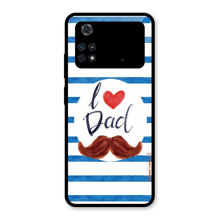 I Love Dad Glass Back Case for Poco M4 Pro 4G