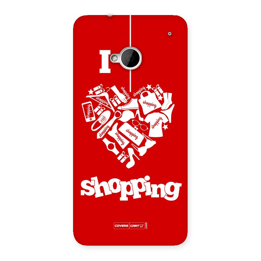 I Love Shopping Back Case for HTC One M7
