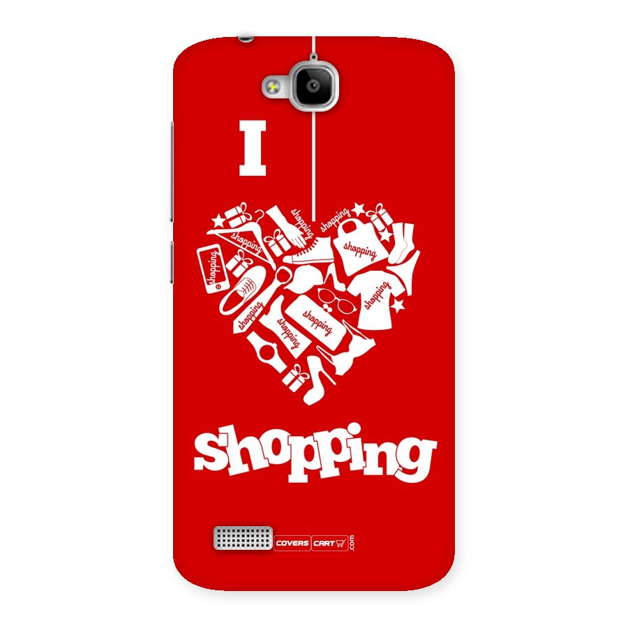 I Love Shopping Back Case for Honor Holly
