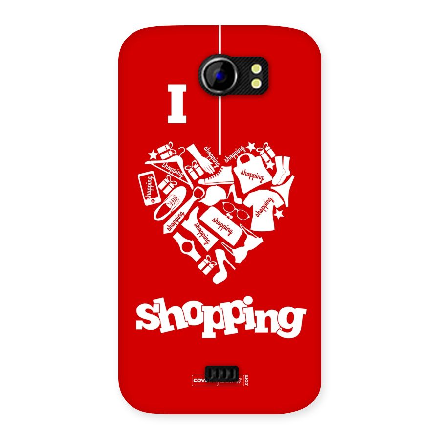 I Love Shopping Back Case for Micromax Canvas 2 A110