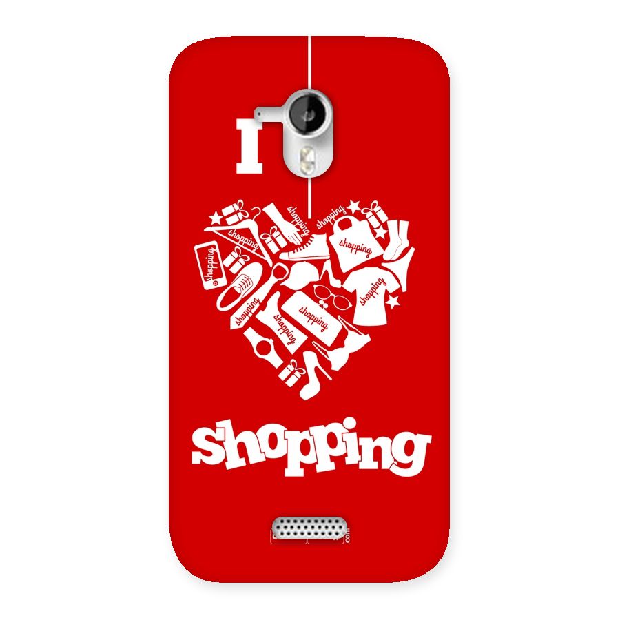 I Love Shopping Back Case for Micromax Canvas HD A116