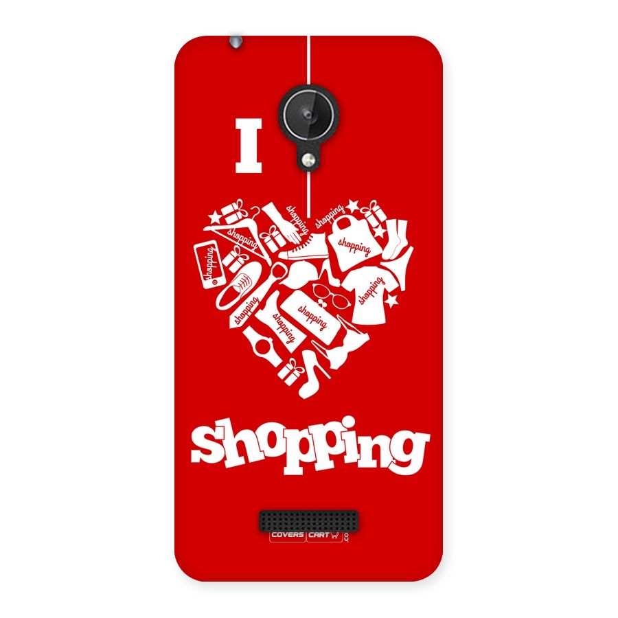 I Love Shopping Back Case for Micromax Canvas Spark Q380