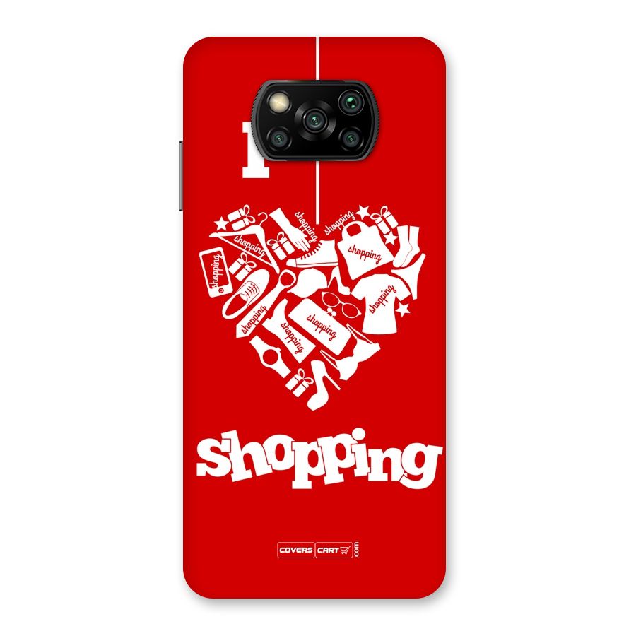 I Love Shopping Back Case for Poco X3