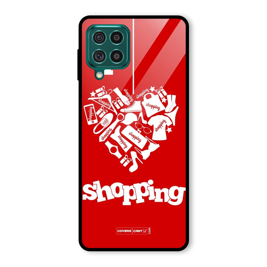 I Love Shopping Glass Back Case for Galaxy F62