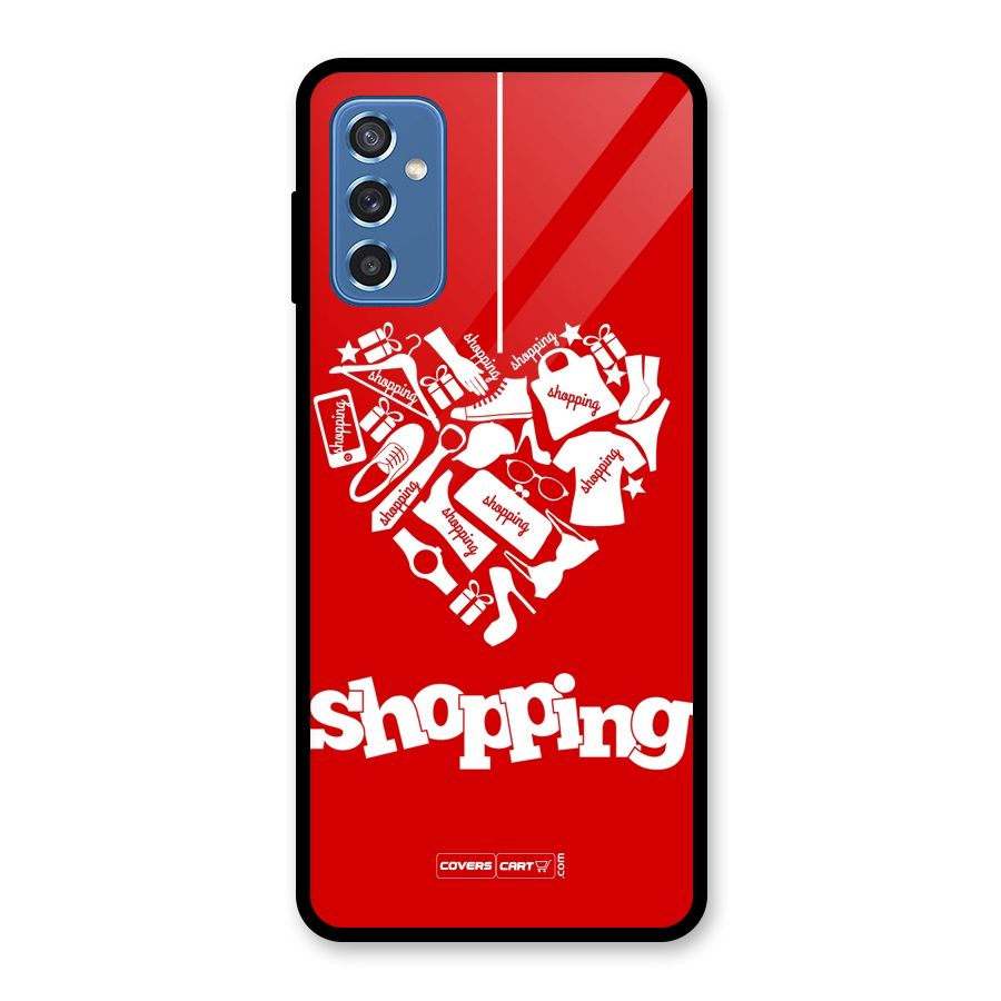 I Love Shopping Glass Back Case for Galaxy M52 5G