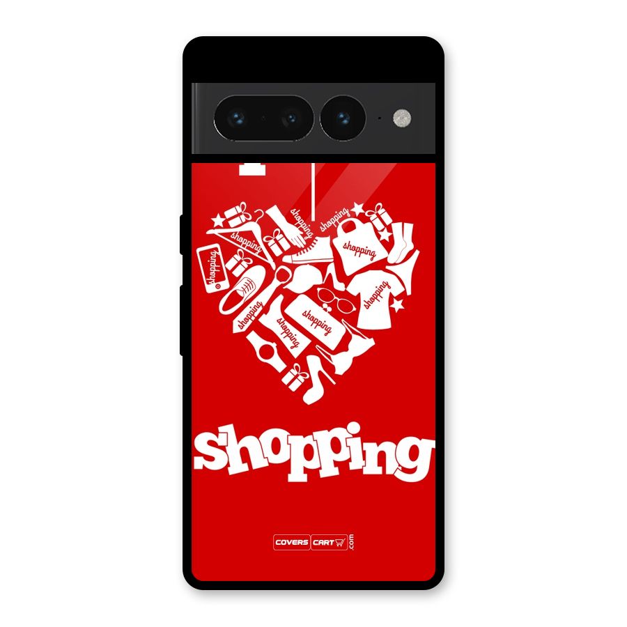 I Love Shopping Glass Back Case for Google Pixel 7 Pro