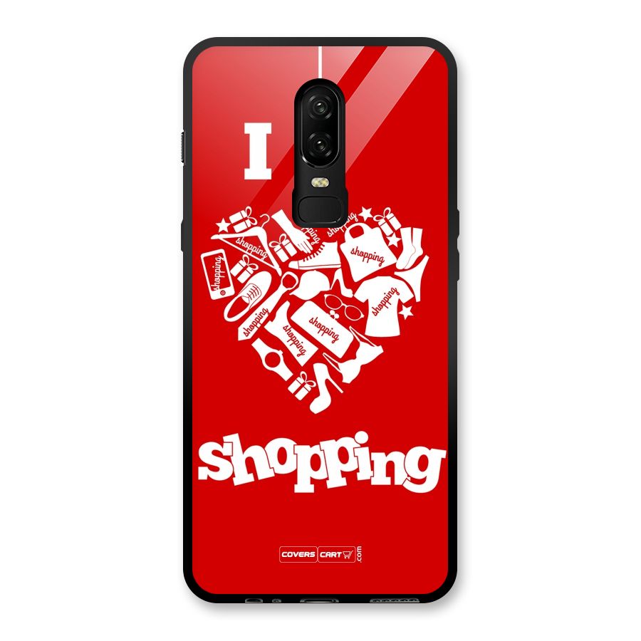 I Love Shopping Glass Back Case for OnePlus 6