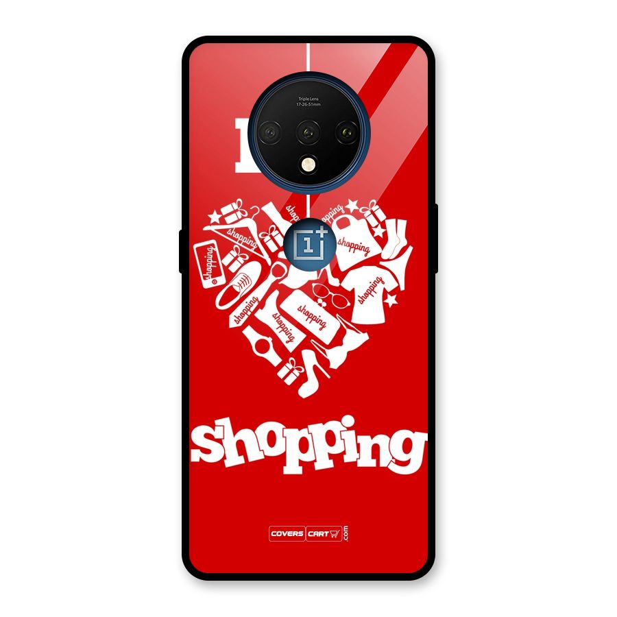 I Love Shopping Glass Back Case for OnePlus 7T