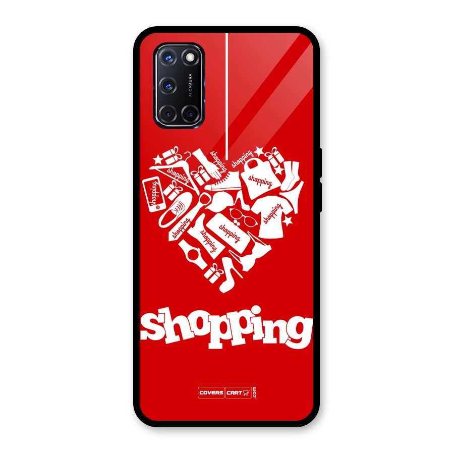 I Love Shopping Glass Back Case for Oppo A52