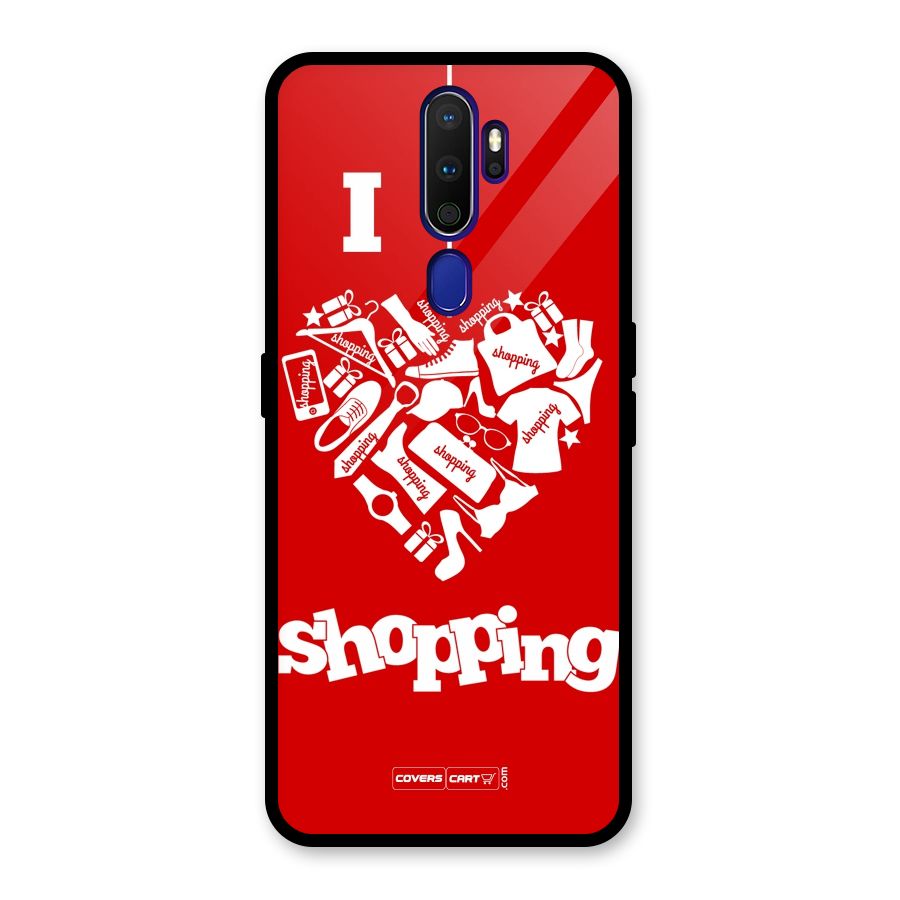 I Love Shopping Glass Back Case for Oppo A9 (2020)