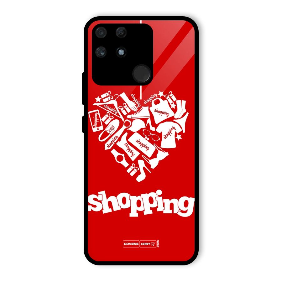 I Love Shopping Glass Back Case for Realme Narzo 50A