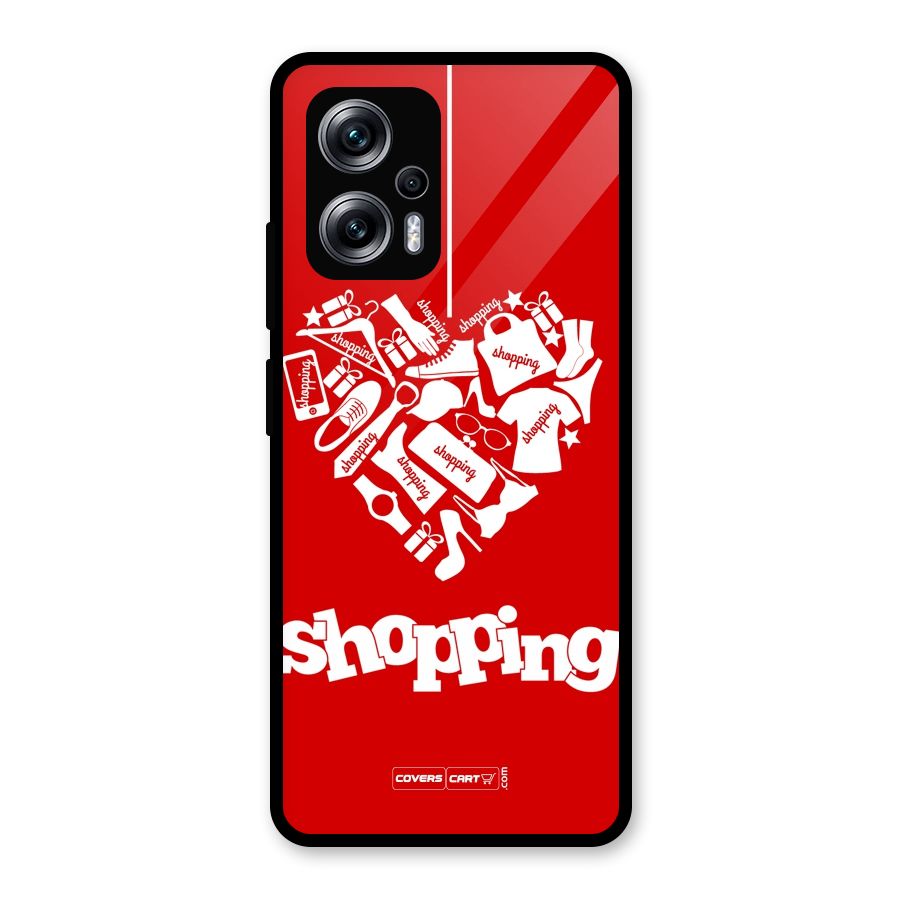 I Love Shopping Glass Back Case for Redmi K50i