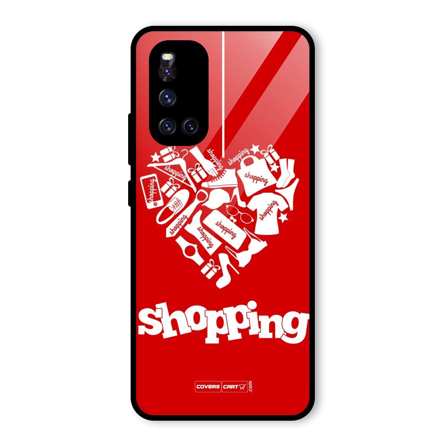 I Love Shopping Glass Back Case for Vivo V19