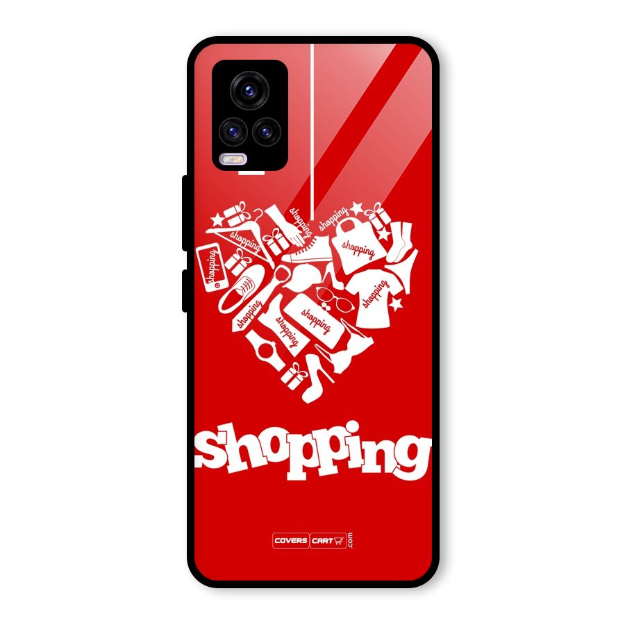 I Love Shopping Glass Back Case for Vivo V20