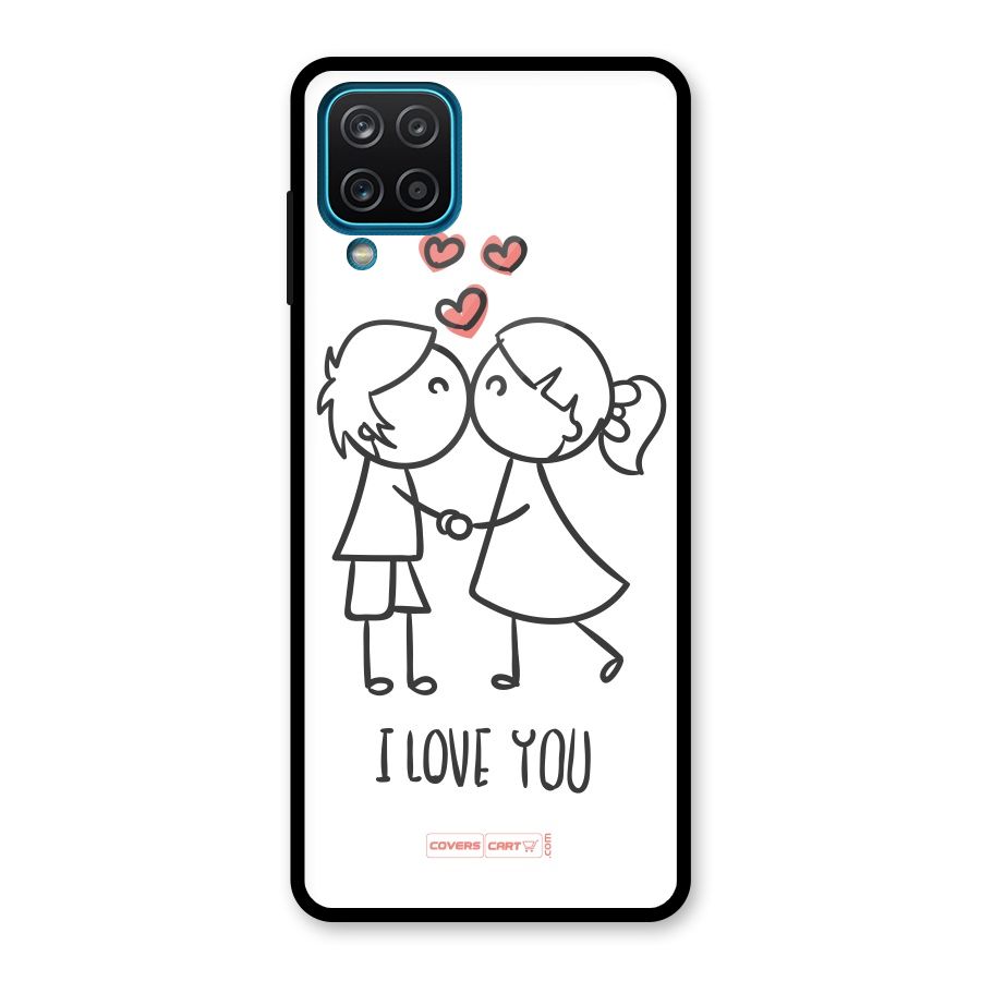 I Love You Glass Back Case for Galaxy A12
