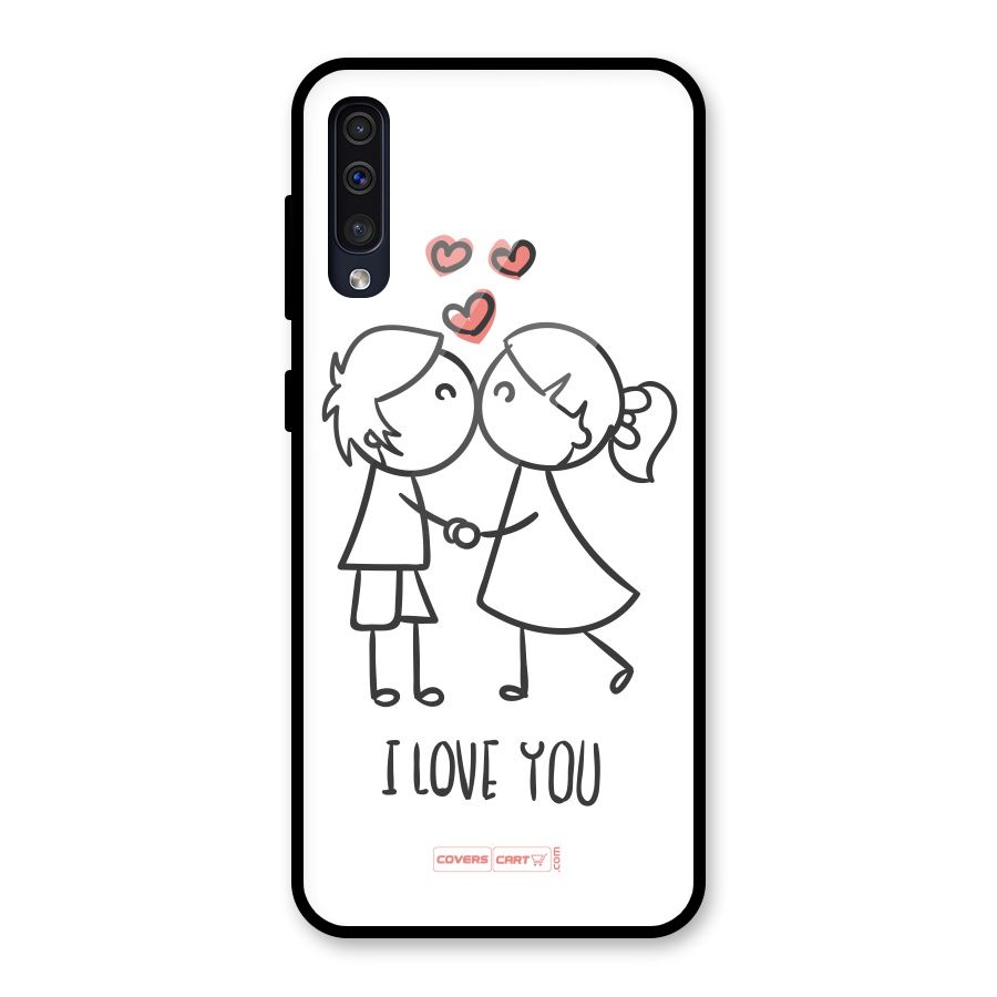 I Love You Glass Back Case for Galaxy A30s
