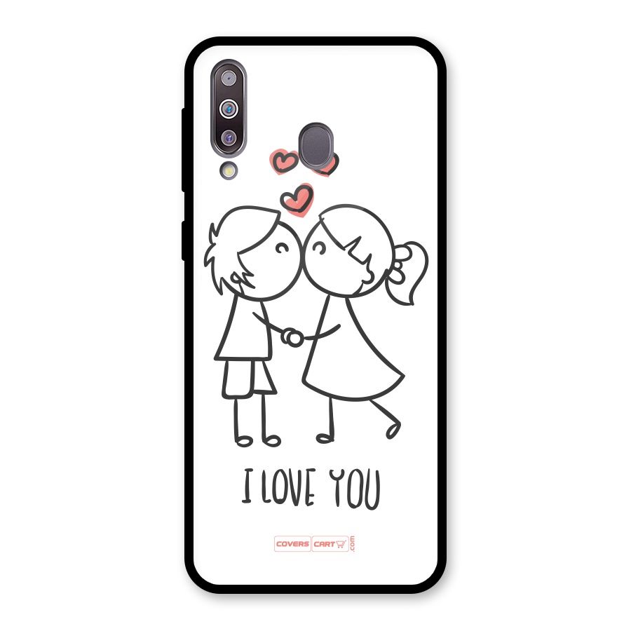I Love You Glass Back Case for Galaxy M30