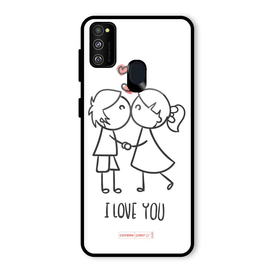 I Love You Glass Back Case for Galaxy M30s