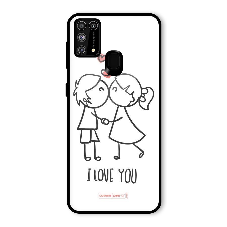 I Love You Glass Back Case for Galaxy M31