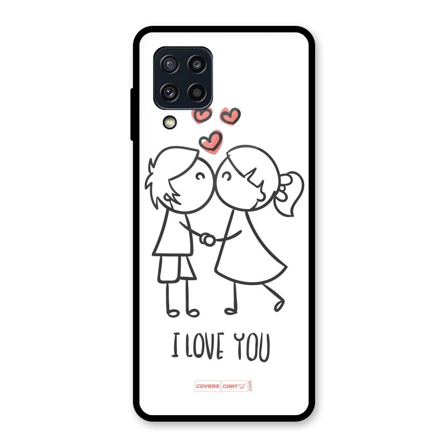 I Love You Glass Back Case for Galaxy M32
